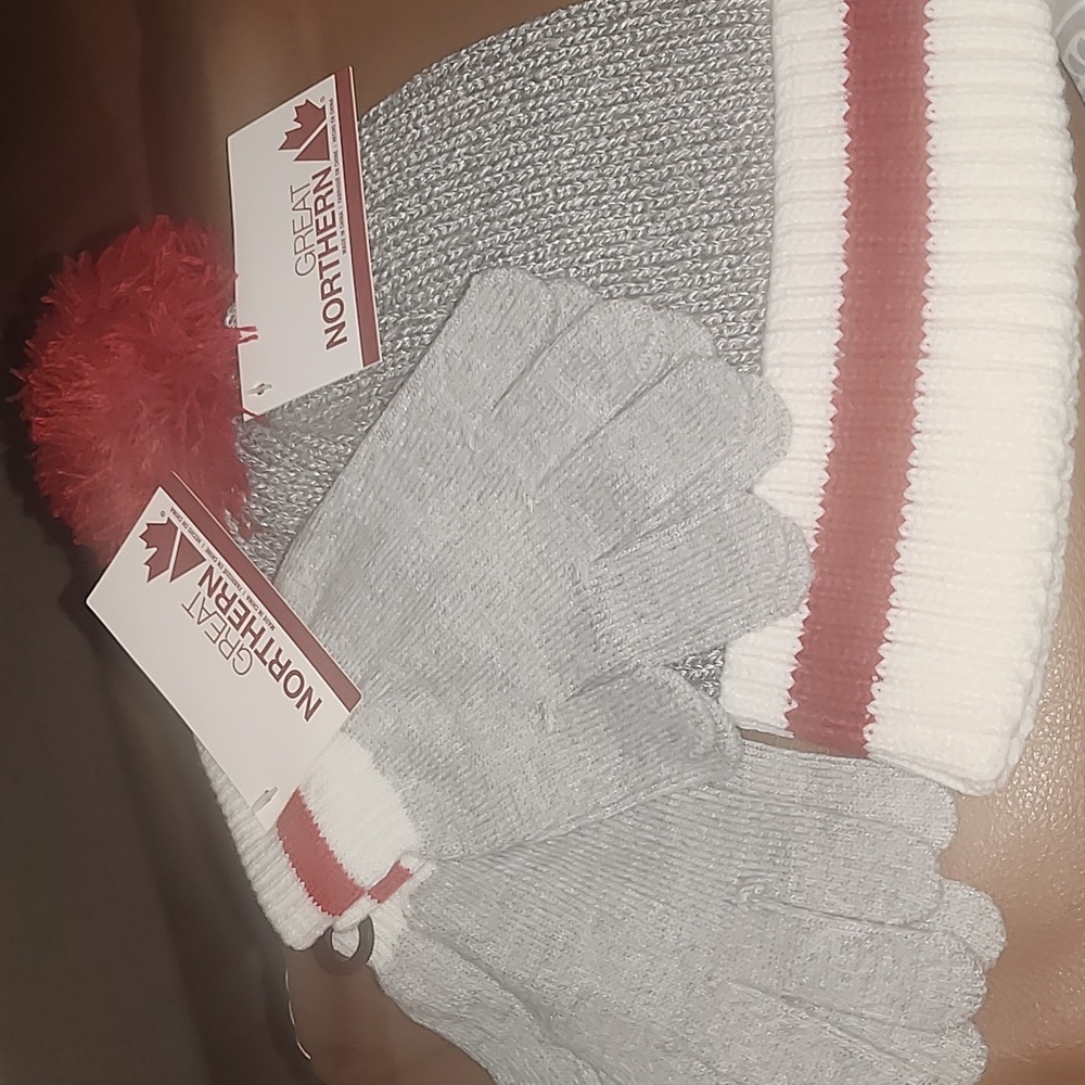 Beanie and 2 Pairs of Gloves